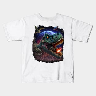 Dinosaurs in Space #2 Kids T-Shirt